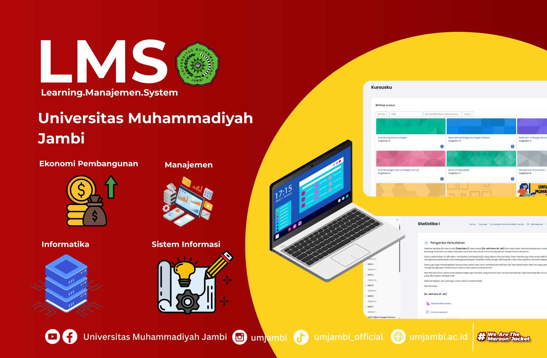 Selamat datang di lms Universitas Muhammadiyah Jambi. 